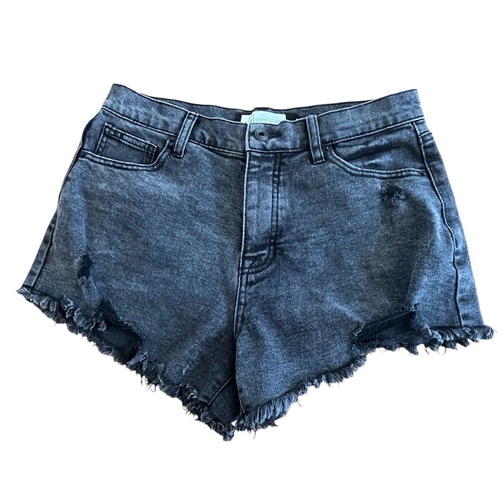 Juniors’ RE Generation Black Jean Shorts Size 7
